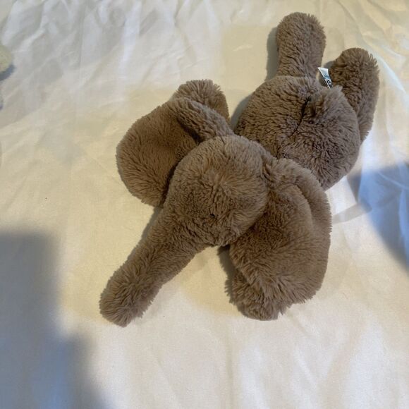 PLUSH Jellycat London Smudge Elephant Tan Brown Taupe Beige Stuffed Animal Med - Picture 6 of 8